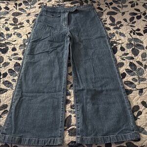 Point Sur Women's Blue Wide-Leg Jeans